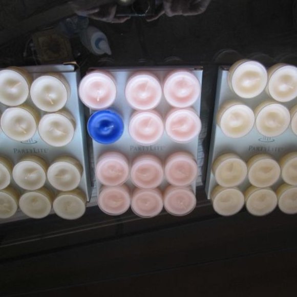 PartyLite Tealight Candles - Clear Cups - Qty 36